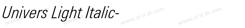 Univers Light Italic字体转换